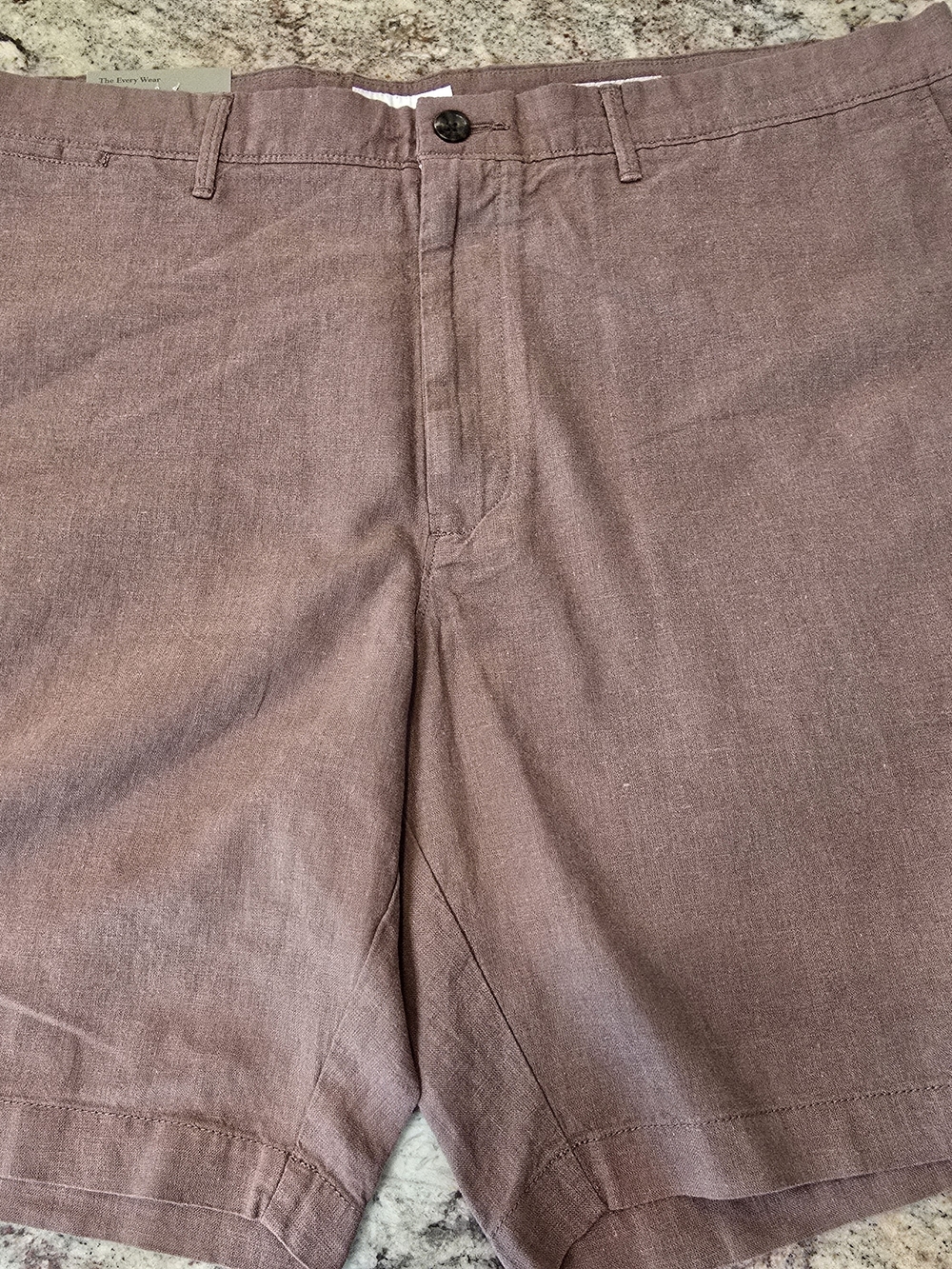 Casual Men's Linen-Blend Shorts in Dusty Mauve NWT